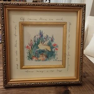 Angel Friends Bunny Framed Art Picture